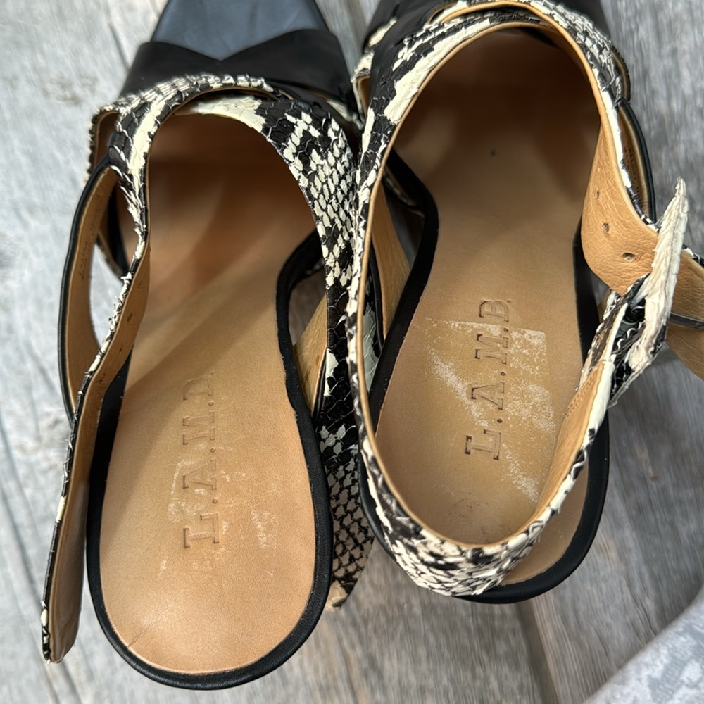 L.A.M.B Python Slingback Platform Stiletto 8 - image 3